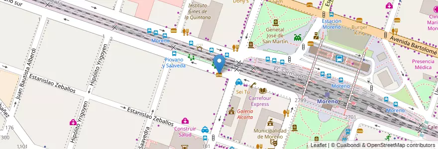 Mapa de ubicacion de Ritmo en الأرجنتين, بوينس آيرس, Partido De Moreno, Moreno.