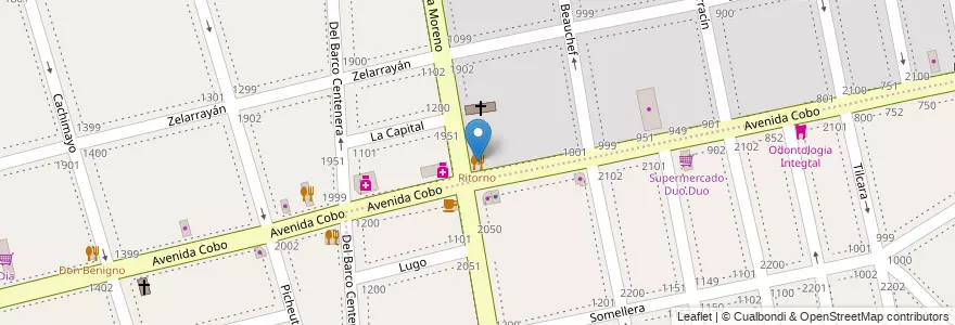 Mapa de ubicacion de Ritorno, Nueva Pompeya en Arjantin, Ciudad Autónoma De Buenos Aires, Comuna 7, Buenos Aires.