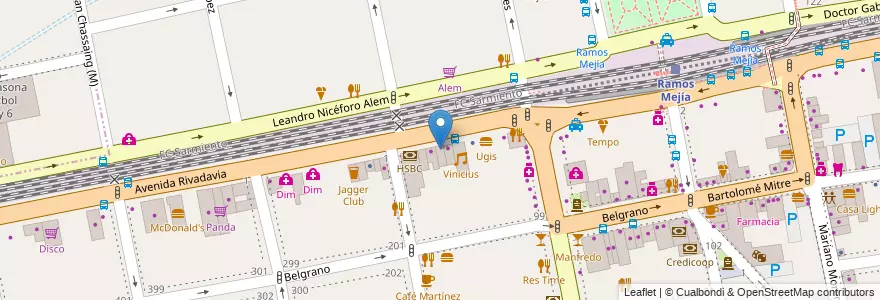 Mapa de ubicacion de Rivadavia en Argentina, Buenos Aires, Partido De La Matanza, Ramos Mejía.