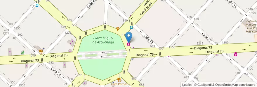 Mapa de ubicacion de Rivadulla, Casco Urbano en アルゼンチン, ブエノスアイレス州, Partido De La Plata, La Plata.