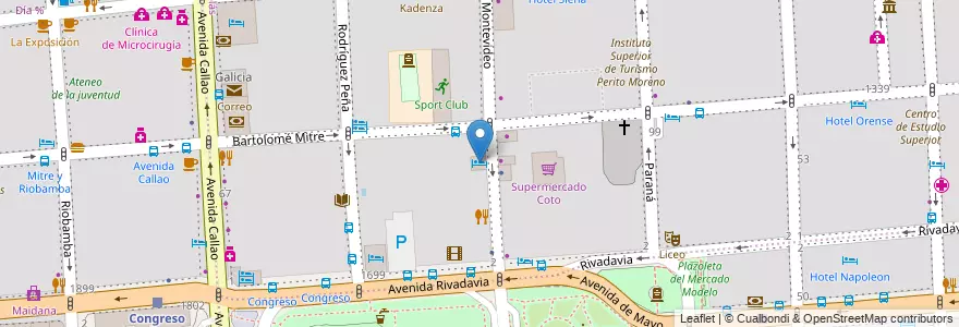 Mapa de ubicacion de River Hotel, San Nicolas en Аргентина, Буэнос-Айрес, Comuna 1, Буэнос-Айрес.