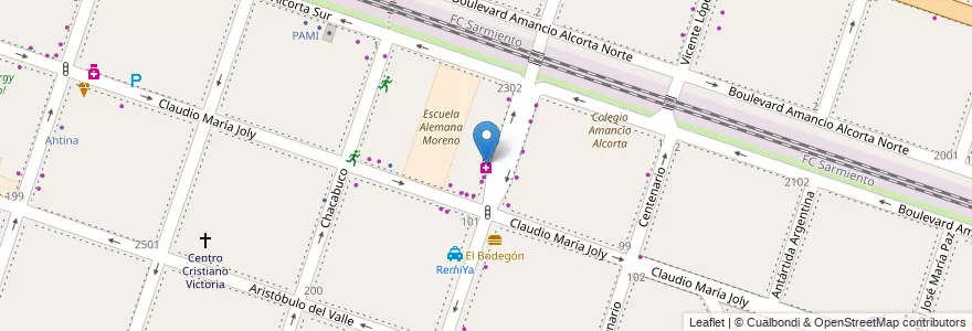 Mapa de ubicacion de Rivero S.C.S. en 阿根廷, 布宜诺斯艾利斯省, Partido De Moreno, Moreno.