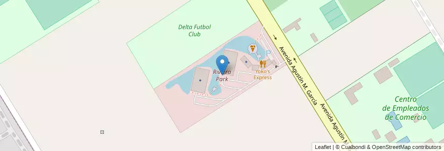 Mapa de ubicacion de Riviera Park en Argentinië, Buenos Aires, Partido De Tigre, Benavídez, Nordelta.