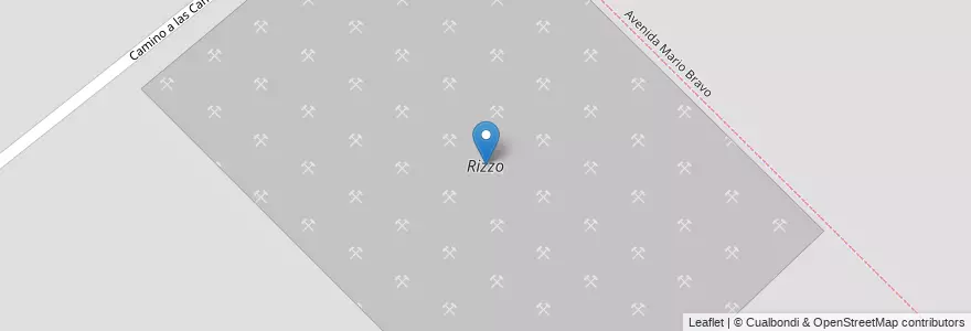 Mapa de ubicacion de Rizzo en アルゼンチン, ブエノスアイレス州, Partido De General Pueyrredón, Mar Del Plata.