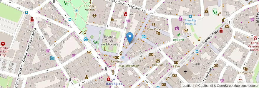 Mapa de ubicacion de RK rock kafe en Испания, Страна Басков, Bizkaia, Bilboaldea, Barakaldo.