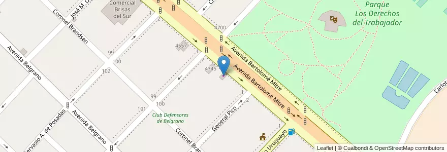 Mapa de ubicacion de RM Resortes en アルゼンチン, ブエノスアイレス州, Partido De Avellaneda, Villa Domínico.