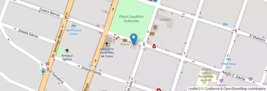 Mapa de ubicacion de Robert-A en 아르헨티나, La Rioja, Departamento Chilecito, Chilecito.