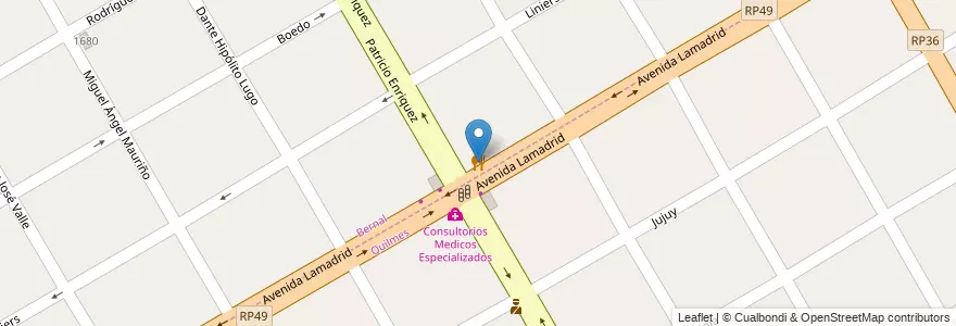 Mapa de ubicacion de Robert Pizza en Argentine, Province De Buenos Aires, Partido De Quilmes, Quilmes.
