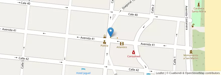 Mapa de ubicacion de Robertino en Argentine, Partido De La Costa, Santa Teresita.