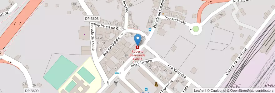 Mapa de ubicacion de Roberto Baamonde García en Spagna, Galizia, A Coruña, Ferrol, Ferrol.