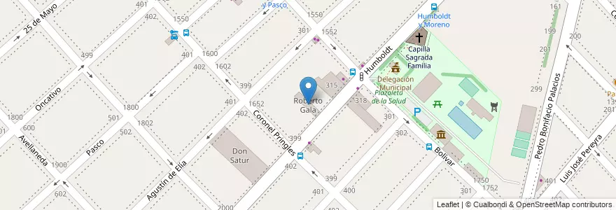 Mapa de ubicacion de Roberto Gala en Argentinië, Buenos Aires, Partido De La Matanza, Ramos Mejía.