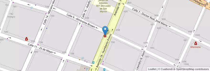 Mapa de ubicacion de Robiano en Arjantin, Buenos Aires, Partido De Luján.