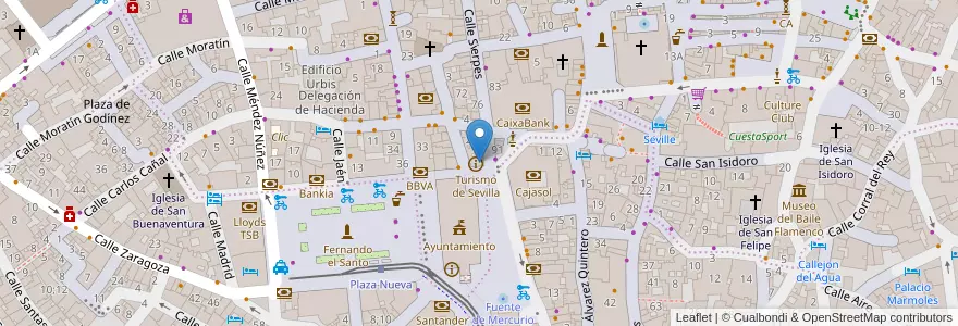 Mapa de ubicacion de Robles Laredo en Espanha, Andaluzia, Sevilla, Sevilla.