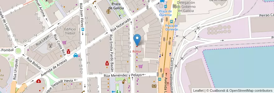 Mapa de ubicacion de Robur en Spagna, Galizia, A Coruña, A Coruña, A Coruña.