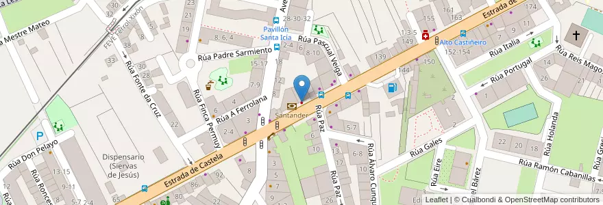 Mapa de ubicacion de Robur en Spagna, Galizia, A Coruña, Ferrol, Narón.