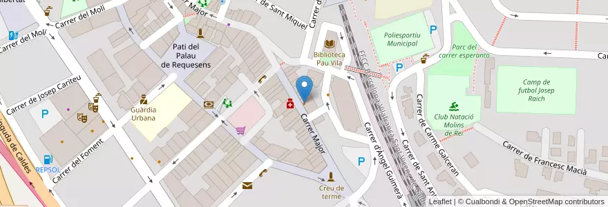 Mapa de ubicacion de Rocco Bar en İspanya, Catalunya, Barcelona, Baix Llobregat, Molins De Rei.