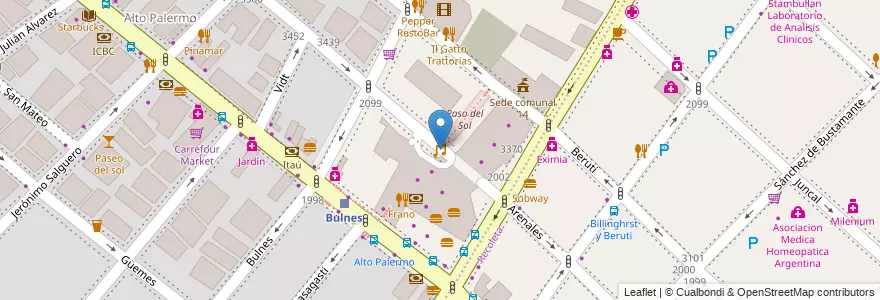 Mapa de ubicacion de Rock and Freud en Argentina, Ciudad Autónoma De Buenos Aires, Buenos Aires, Comuna 14.