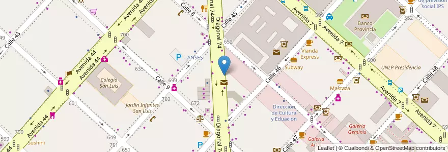 Mapa de ubicacion de rockabilly fast food, Casco Urbano en Argentine, Province De Buenos Aires, Partido De La Plata, La Plata.