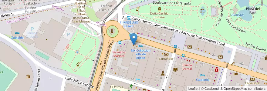 Mapa de ubicacion de RockStar en 스페인, Euskadi, Bizkaia, Bilboaldea, 빌바오.
