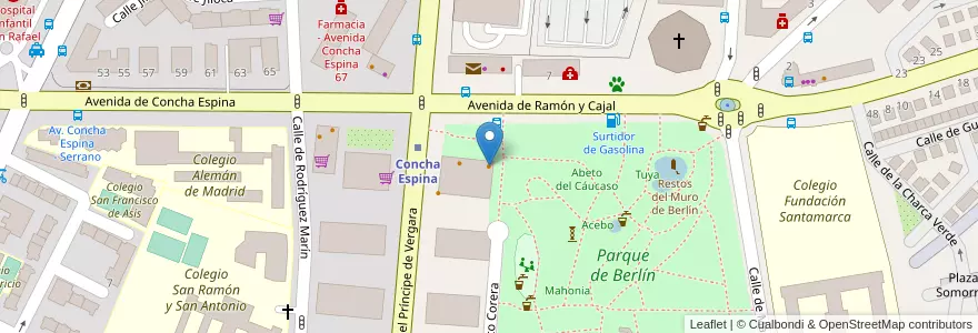 Mapa de ubicacion de Rocky en إسبانيا, منطقة مدريد, منطقة مدريد, Área Metropolitana De Madrid Y Corredor Del Henares, مدريد.