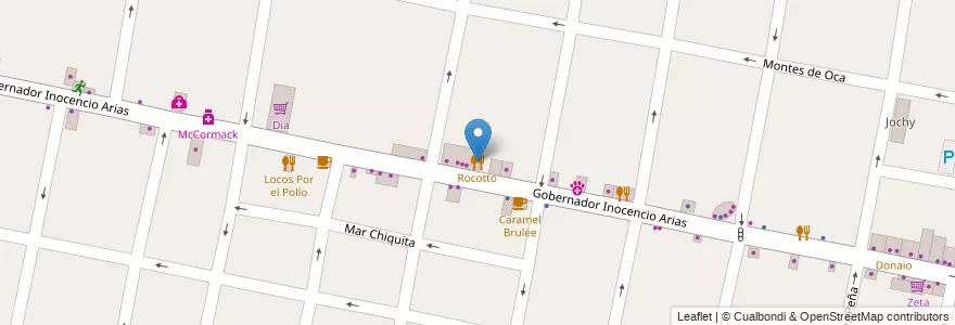 Mapa de ubicacion de Rocotto en Arjantin, Buenos Aires, Partido De Morón, Castelar.