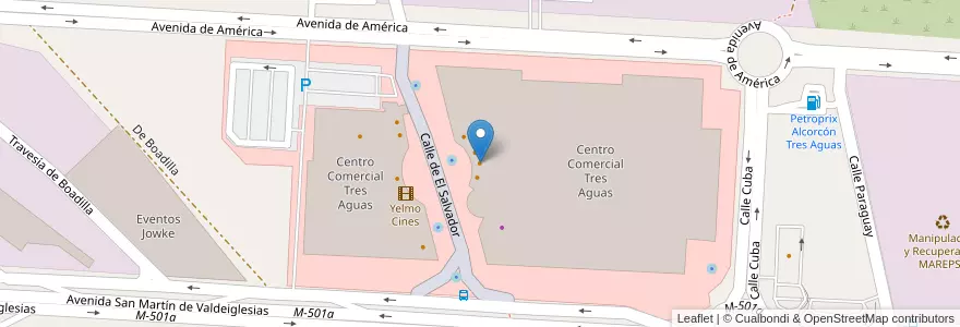 Mapa de ubicacion de Rodilla en إسبانيا, منطقة مدريد, منطقة مدريد, Área Metropolitana De Madrid Y Corredor Del Henares, Alcorcón.