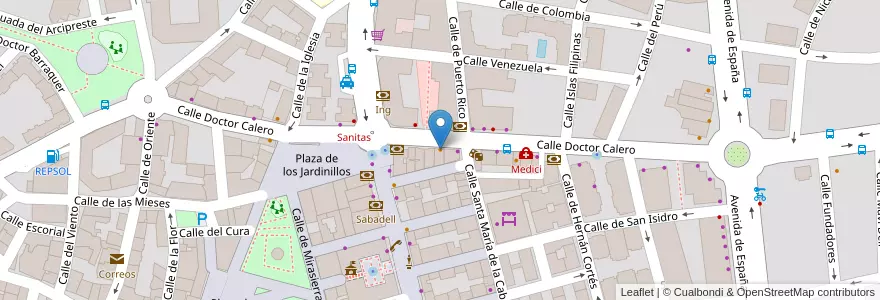 Mapa de ubicacion de Rodilla en 스페인, Comunidad De Madrid, Comunidad De Madrid, Área Metropolitana De Madrid Y Corredor Del Henares, Majadahonda.