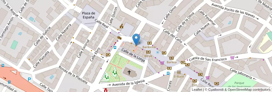 Mapa de ubicacion de Rodilla en إسبانيا, منطقة مدريد, منطقة مدريد, Área Metropolitana De Madrid Y Corredor Del Henares, Las Rozas De Madrid.