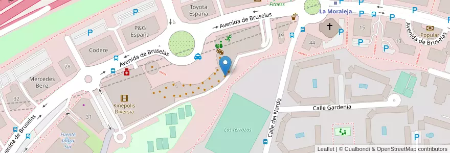 Mapa de ubicacion de Rodilla en スペイン, マドリード州, Comunidad De Madrid, Área Metropolitana De Madrid Y Corredor Del Henares, Alcobendas.