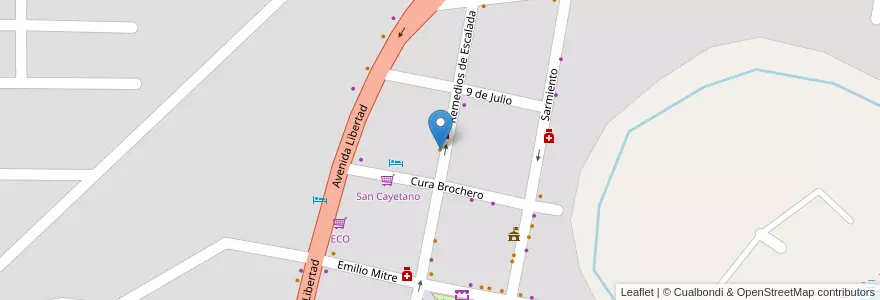 Mapa de ubicacion de Rodriguez en Arjantin, Córdoba, Departamento San Alberto, Municipio De Nono, Pedanía Nono, Nono.