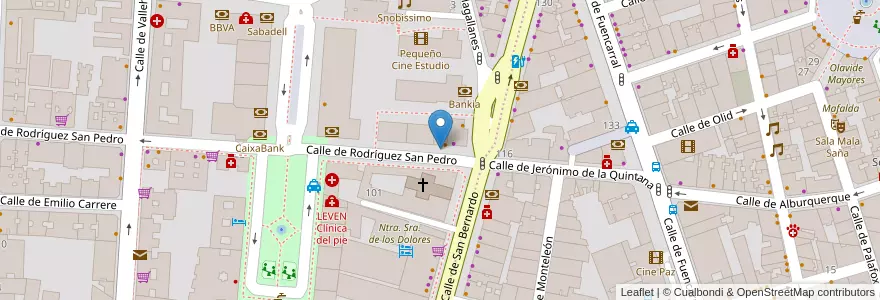 Mapa de ubicacion de RODRIGUEZ SAN PEDRO, CALLE, DE,2 en اسپانیا, بخش خودمختار مادرید, بخش خودمختار مادرید, Área Metropolitana De Madrid Y Corredor Del Henares, مادرید.