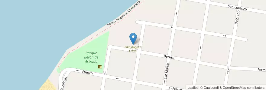 Mapa de ubicacion de Rogelio leites en アルゼンチン, エントレ・リオス州, Departamento La Paz, Distrito Estacas, La Paz.