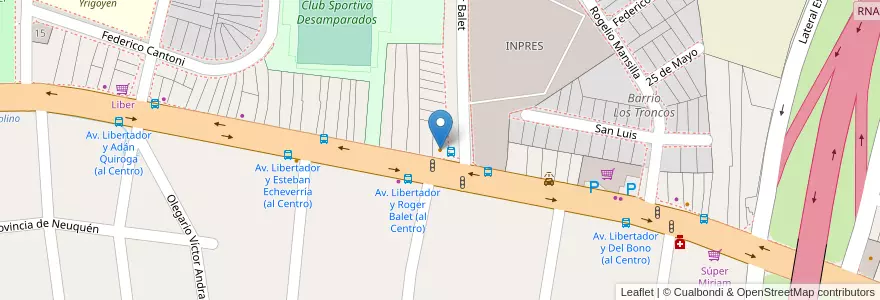 Mapa de ubicacion de Rogers en Argentine, San Juan, Chili, Capital.