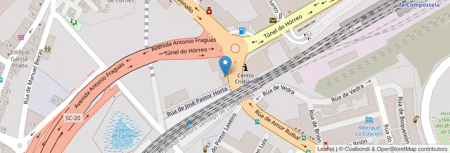 Mapa de ubicacion de Roma en Sepanyol, Galicia / Galiza, A Coruña, Santiago, Santiago De Compostela.
