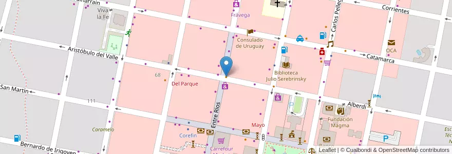 Mapa de ubicacion de Roma en Argentina, Entre Ríos Province, Departamento Concordia, Distrito Suburbios, Concordia, Concordia.