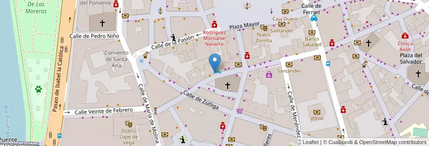 Mapa de ubicacion de Roma en Spagna, Castilla Y León, Valladolid, Valladolid.