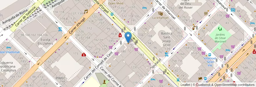Mapa de ubicacion de Roma Pizzeria en 西班牙, Catalunya, Barcelona, Barcelonès, Barcelona.