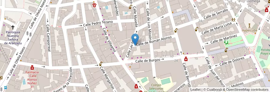 Mapa de ubicacion de ROMAN ALONSO, CALLE, DE,2 en 西班牙, Comunidad De Madrid, Comunidad De Madrid, Área Metropolitana De Madrid Y Corredor Del Henares, Madrid.