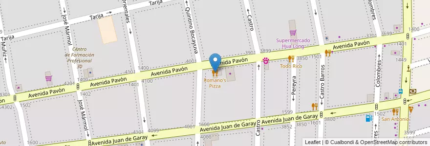 Mapa de ubicacion de Romano's Pizza, Boedo en 阿根廷, Ciudad Autónoma De Buenos Aires, Comuna 5, 布宜诺斯艾利斯.