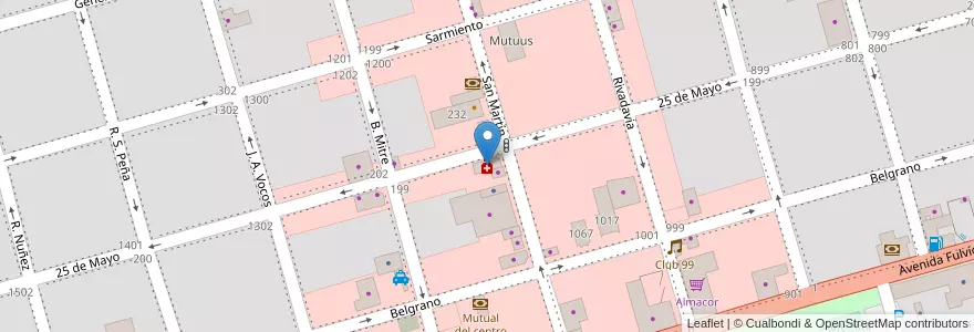 Mapa de ubicacion de Romero Centro en アルゼンチン, コルドバ州, Departamento San Justo, Municipio Arroyito, Pedanía Arroyito, Arroyito.