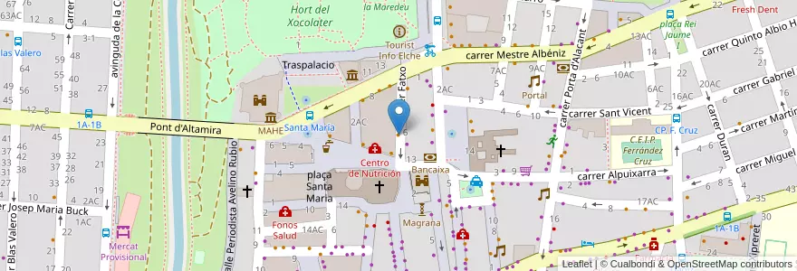 Mapa de ubicacion de Rompeolas en Испания, Валенсия, Аликанте, Бах-Виналопо, Elx / Elche.