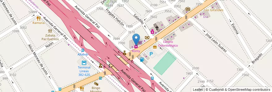 Mapa de ubicacion de Romy, Mataderos en Argentinië, Ciudad Autónoma De Buenos Aires, Buenos Aires.