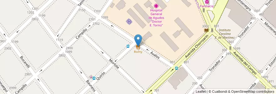 Mapa de ubicacion de Romy, Parque Chas en آرژانتین, Ciudad Autónoma De Buenos Aires, Buenos Aires, Comuna 15.