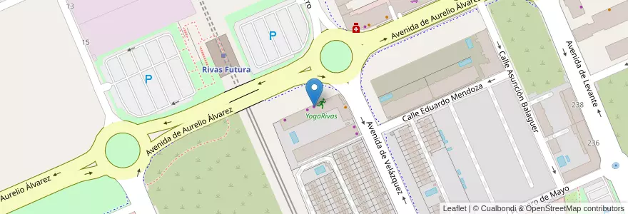 Mapa de ubicacion de Ronda en Испания, Мадрид, Мадрид, Cuenca Del Henares, Rivas-Vaciamadrid.