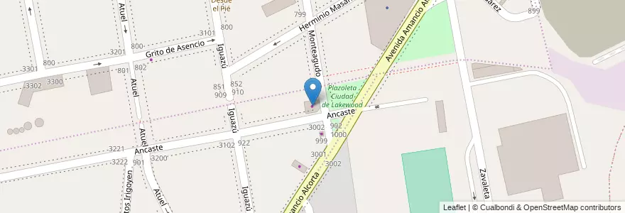 Mapa de ubicacion de Ronigra, Nueva Pompeya en آرژانتین, Ciudad Autónoma De Buenos Aires, Comuna 4, Buenos Aires.