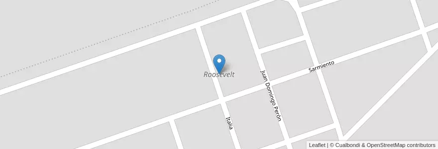 Mapa de ubicacion de Roosevelt en الأرجنتين, بوينس آيرس, Partido De Rivadavia, Roosevelt.