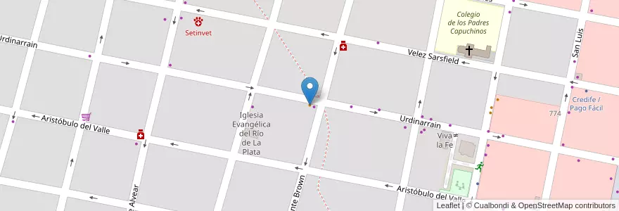 Mapa de ubicacion de Roquefort en آرژانتین, استان انتره ریوس, Departamento Concordia, Distrito Suburbios, Concordia, Concordia.