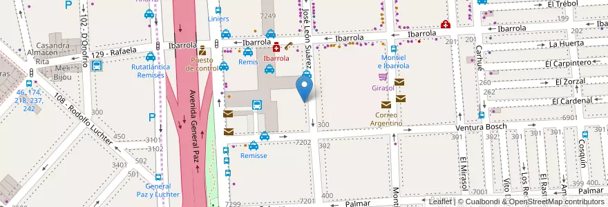 Mapa de ubicacion de Rosa Bar, Liniers en Arjantin, Ciudad Autónoma De Buenos Aires, Buenos Aires.