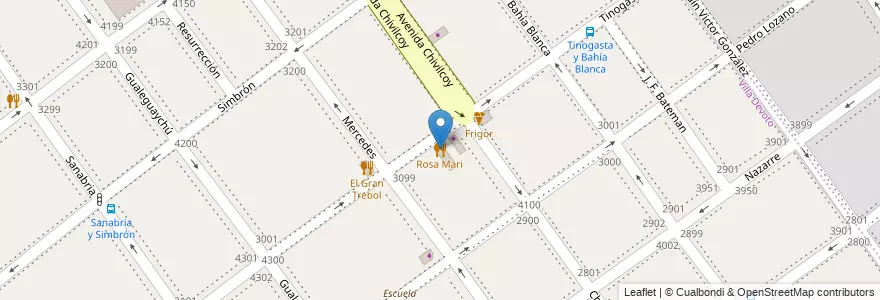 Mapa de ubicacion de Rosa Mari, Villa Devoto en Argentina, Ciudad Autónoma De Buenos Aires, Buenos Aires, Comuna 11.