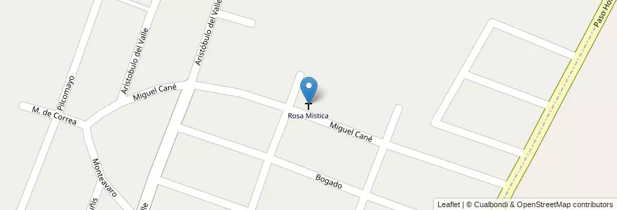 Mapa de ubicacion de Rosa Mistica en 阿根廷, 智利, Mendoza, Departamento Las Heras, Distrito El Algarrobal.